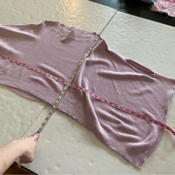 Lululemon Forward Flow Poncho Cape Shawl Sweater Women One Size Light Pink Blush - Picture 11 of 13